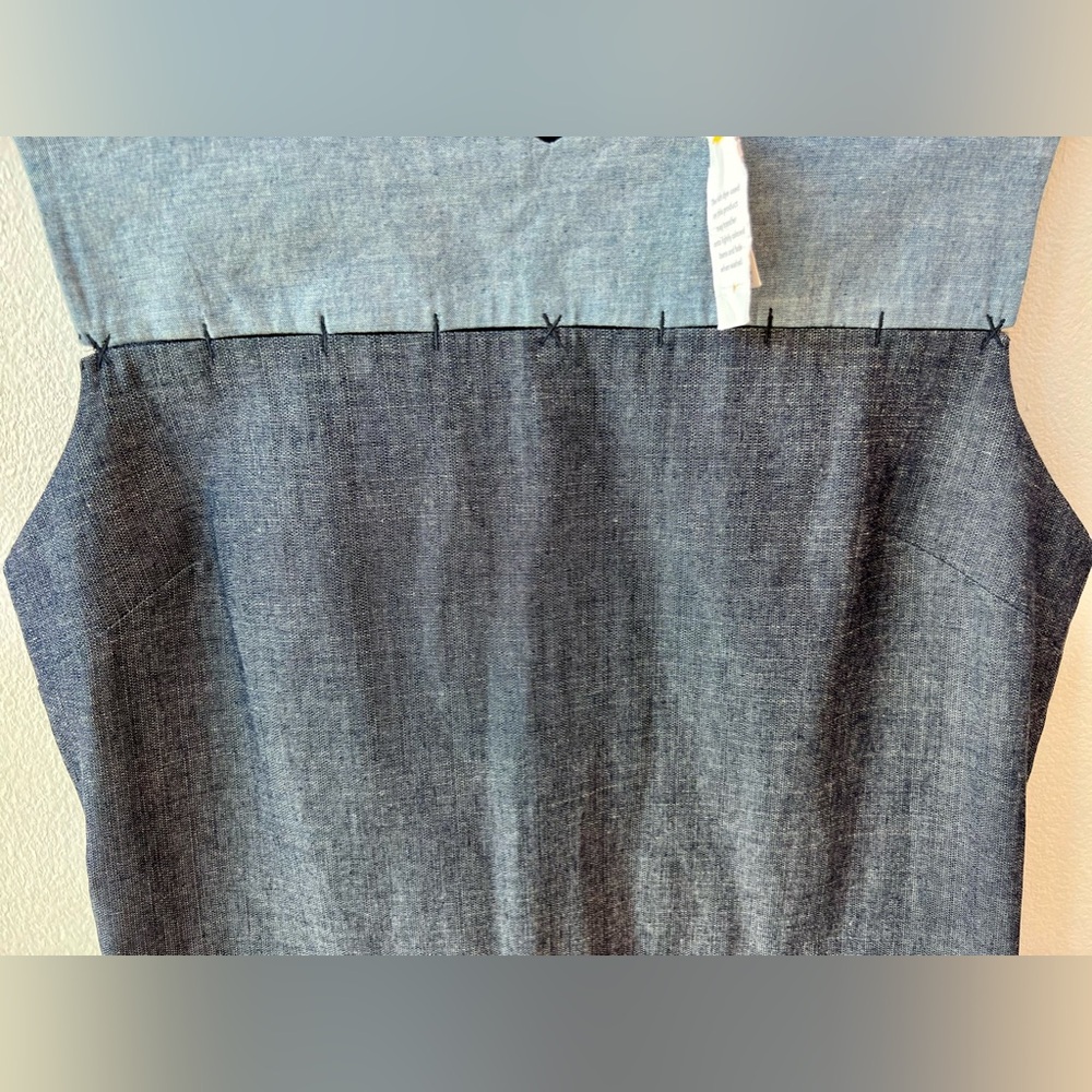 KATE SPADE | Denim NWT Saturday Panel V-Neck Shift Dress | Size L - Picture 11 of 11
